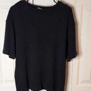 H&M Mens Black Knit Tshirt